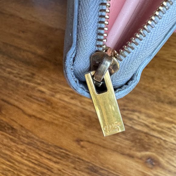 🩷LAST CHANCE🩷 Celine Gray & Pink Zippy Wallet - Picture 11 of 12